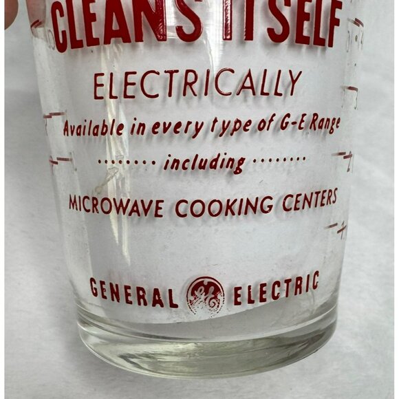 General Electric GE P7 Cleans Electrically Oven Federal Glass Measuring Cup 1963 - Picture 8 of 10